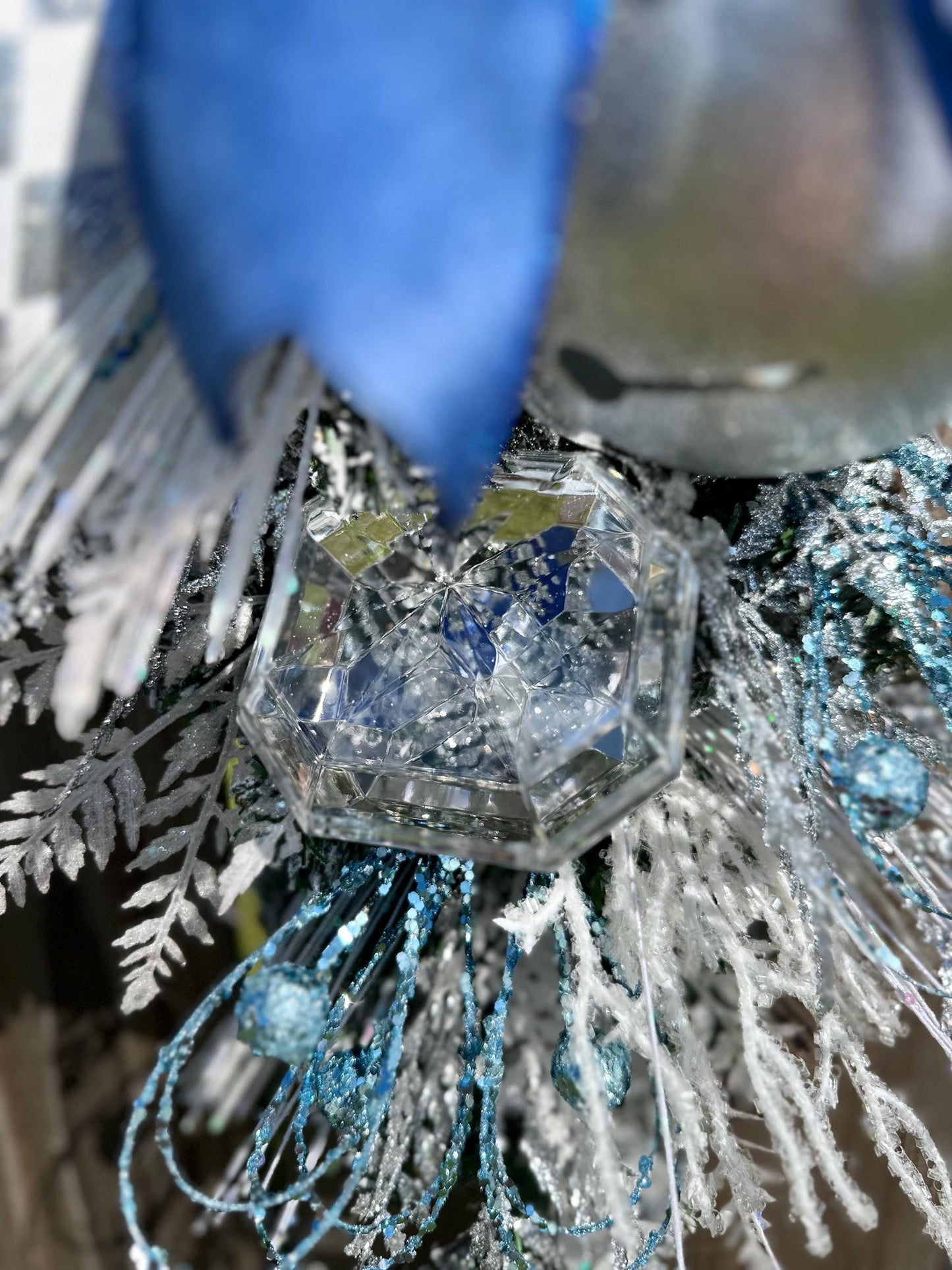 Blue and White Nutcracker Swag