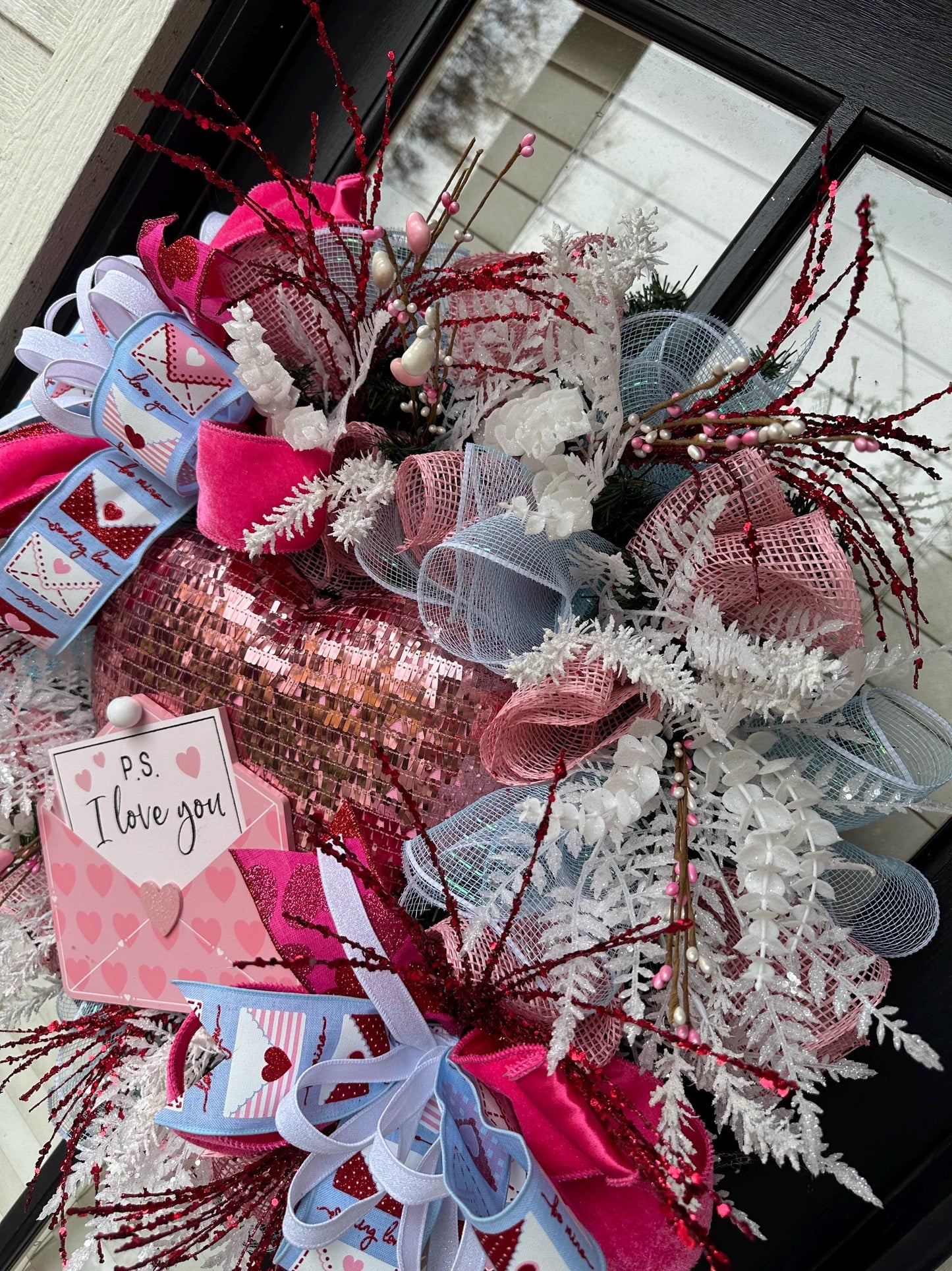 PS I Love You Valentine Wreath