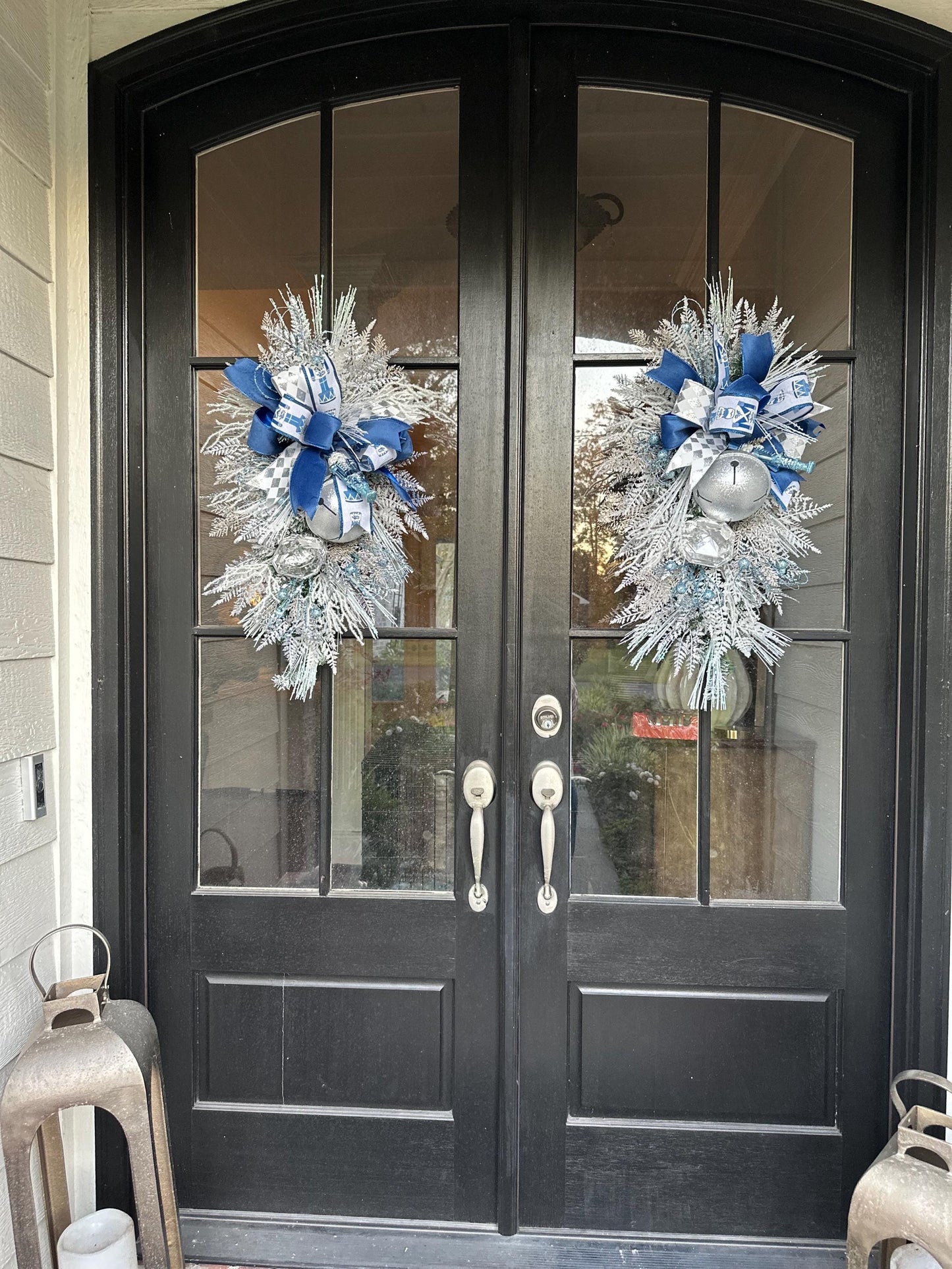 Blue and White Nutcracker Swag